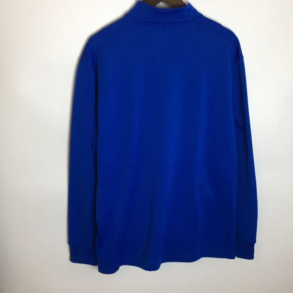 Nike Golf Mens 1/4 Zip Blue Long Sleeve Fleece Pullover Shirt - sz XL